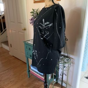 Tie Dye VINTAGE 80’s Top, Super LOW back est size MED